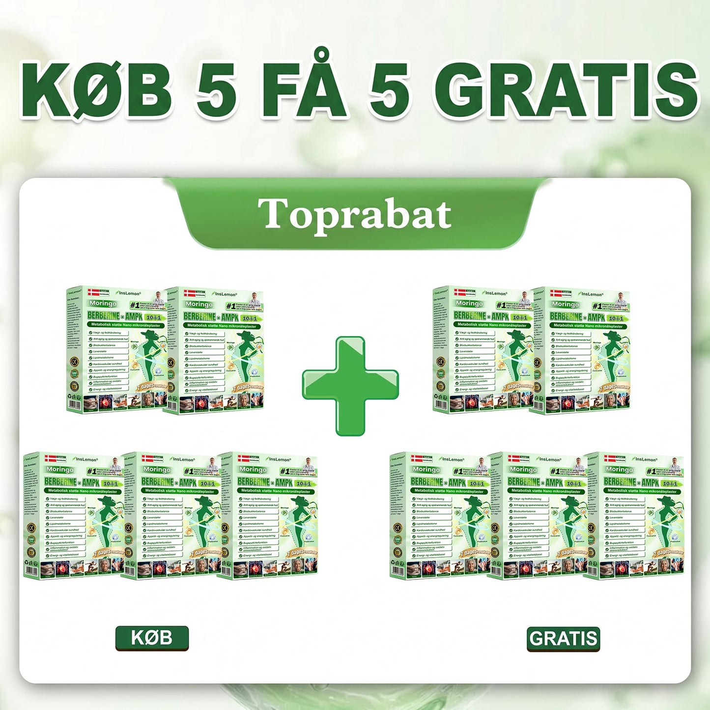 𝐈𝐧𝐬𝐋𝐞𝐦𝐨𝐧® 𝗠𝗼𝗿𝗶𝗻𝗴𝗮 × 𝗕𝗲𝗿𝗯𝗲𝗿𝗶𝗻𝗲 × 𝗔𝗠𝗣𝗞 10-i-1 Metabolisk Support Nano Microneedle Patch 🇩🇰 ✨ Kun 1 dagligt – synlige resultater på 7 dage 💚 Støtter vægtkontrol, hudopstramning & velvære i hverdagen